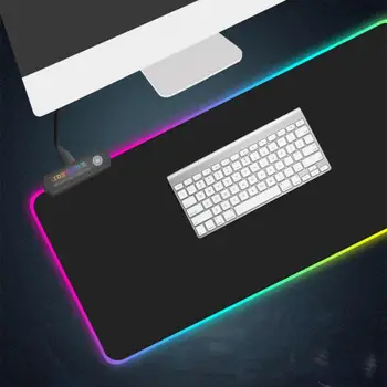 

Mouse Pad Game Computer Mat RGB Super-large Light-emitting Keyboard Pad Game Mouse Pad Thickened Seven-color LED Lights 2020