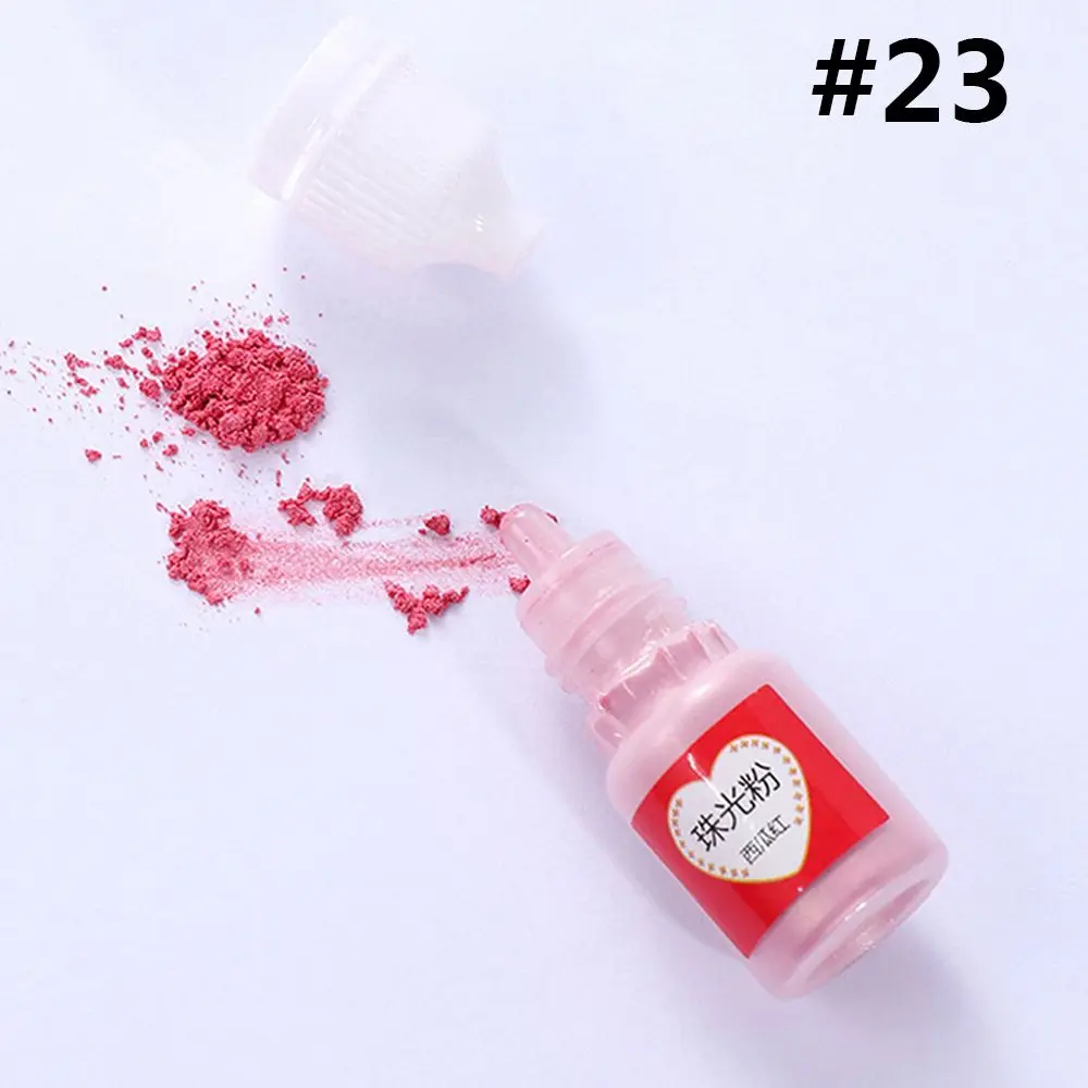 Color 23 24-Цвет косметика парфюмерия диспенсер 5 мл кружевные шелковые трусики перламутрового оттенка пигментный порошок MICA Радуга УФ из эпоксидной смолы для ювелирных изделий Трафаретный вырубной штамп Бумага декор для рукоделия - Цвет: Color 23