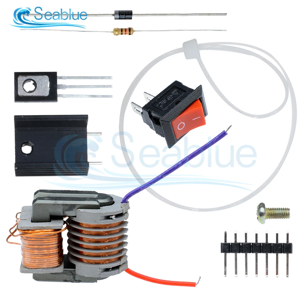15KV High Frequency DC High Voltage Arc Ignition Generator Inverter Boost Step Up 18650 DIY Kit U Core Transformer Suite 3.7V power transformer voltage generator