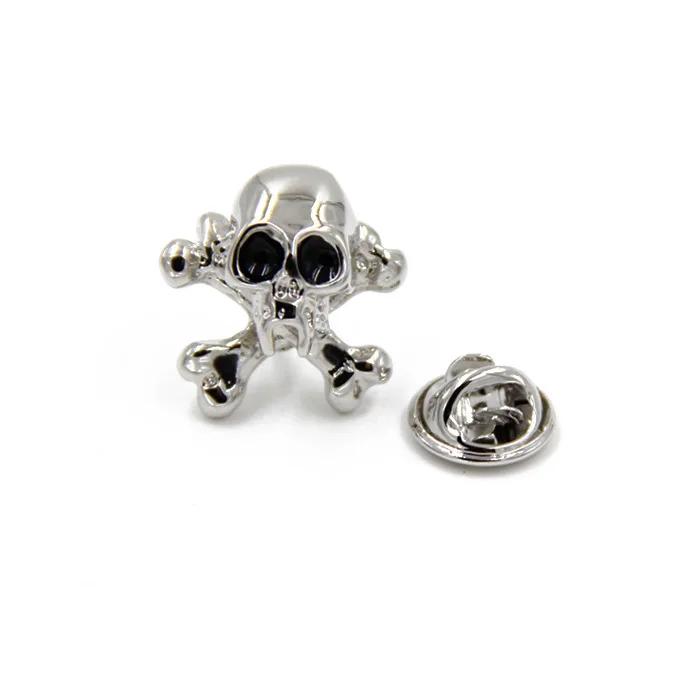 

Manufacturers Direct Selling Customizable Cufflinks Fashion Skeleton Skull Head Modeling Collar Pin Personalized Neckline Needle