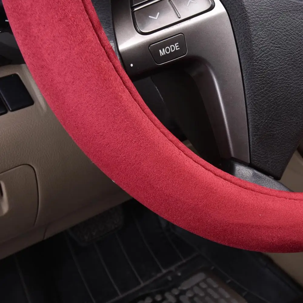 Car-pass плюшевые эластичные Тип чехол рулевого колеса автомобиля DIY чехол рулевого колеса автомобиля авто в интерьере аксессуары