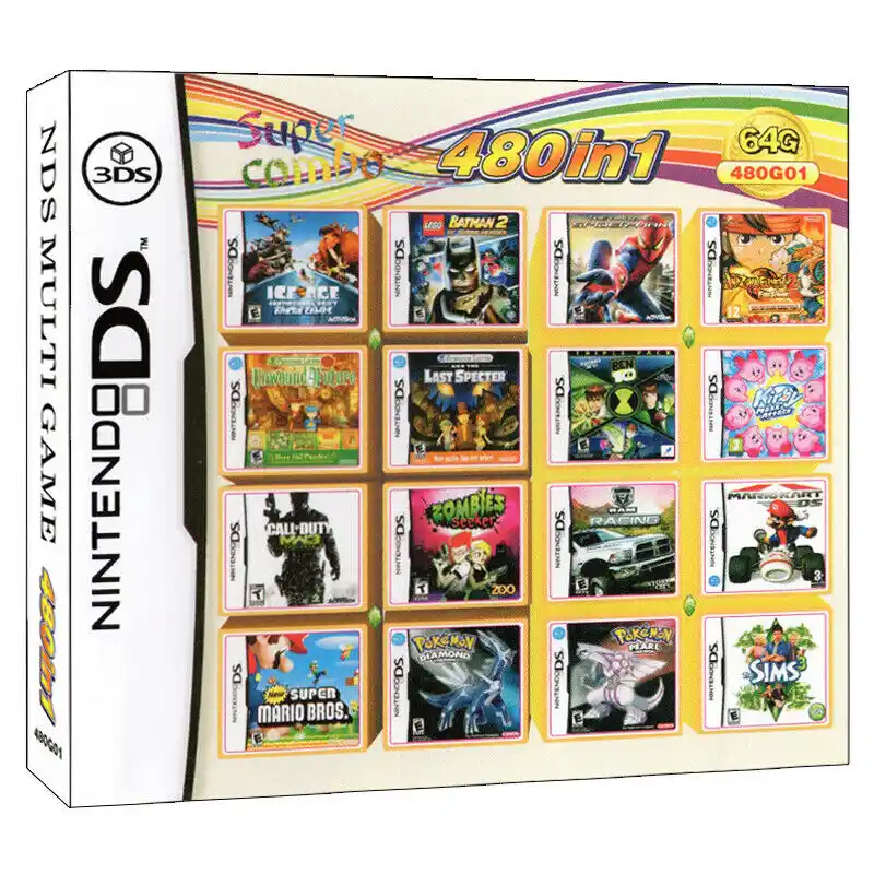 ビデオゲームds 3dsカートリッジカードゲームコンソール 480 で 1 マルチカート Game Collection Cards Aliexpress
