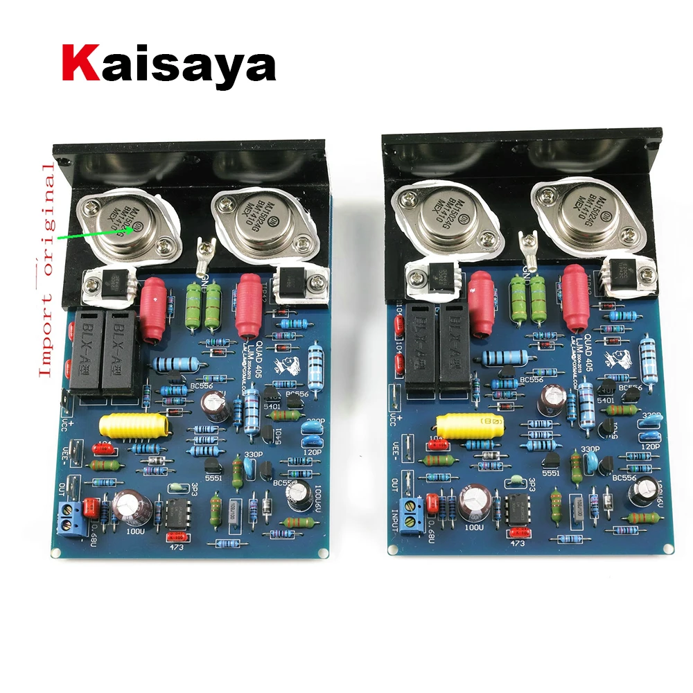 2PCS DIY KITS QUAD405 CLONE MJ15024 100W 8R Dual Channel Amplifier Board Angled aluminum | Электроника