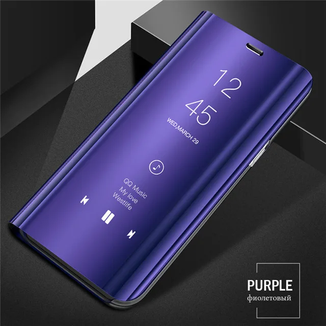 Nbyst зеркальный флип-чехол для huawei honor 7C 8X P10 20 30 pro LITE mate 10 20 lite рro P8 P9 Lite P Smart Y7 - Цвет: Purplish blue