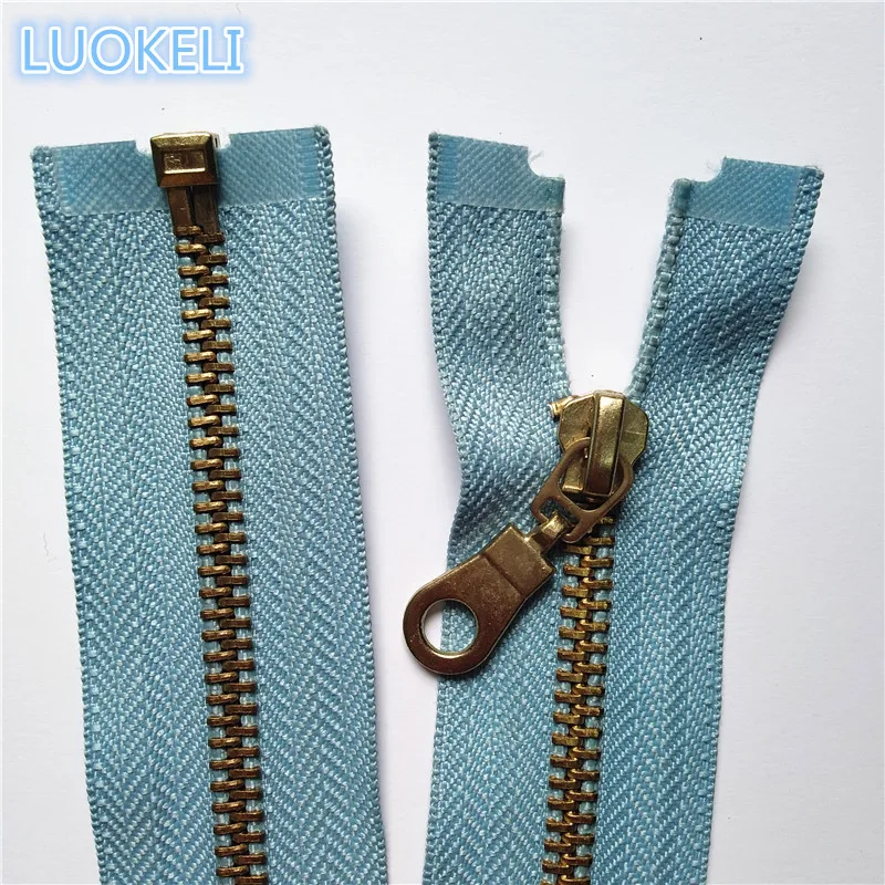 Light Blue 2 шт. микс 5# латунная металлическая открывающаяся молния 30-60 см(12-24 дюйма) швейная молния(20 цветов - Цвет: Light Blue