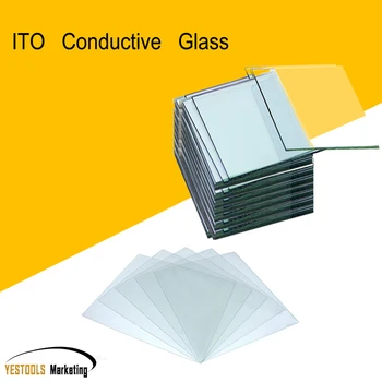 

25x25x2.2mm <10 ohm/sq 100pcs Lab Transparent Conductive Glass Fluorine Doped Tin Oxide (FTO) Coated Glass
