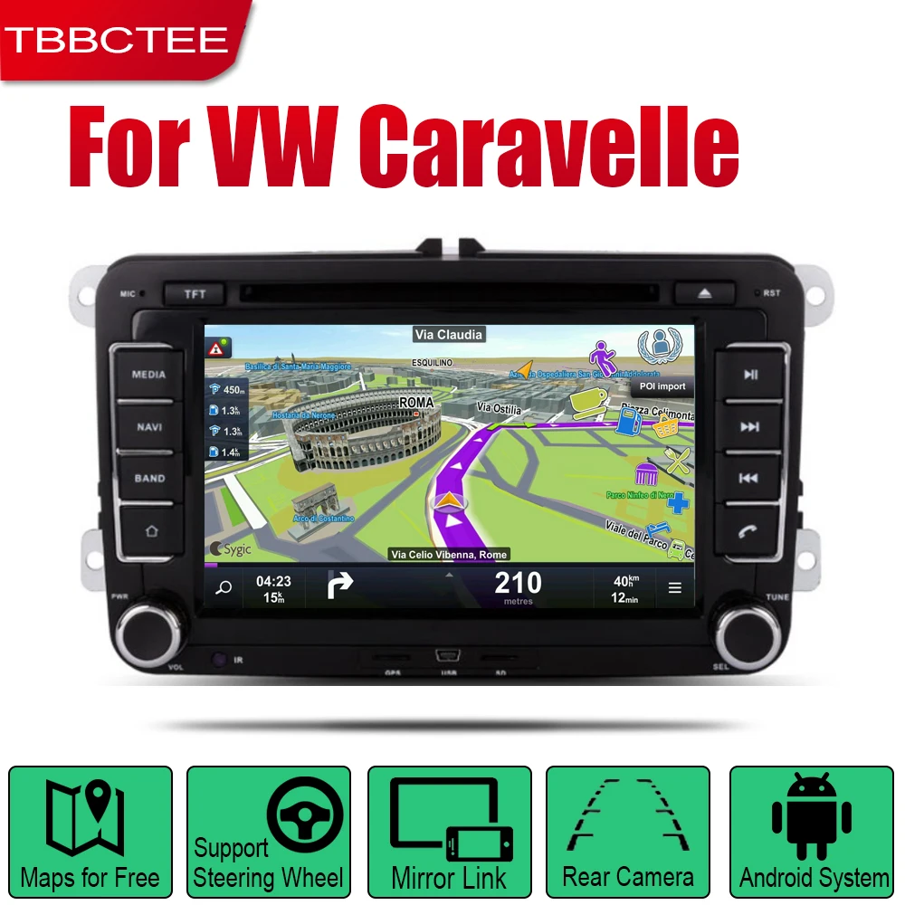 Автомобильная Мультимедийная система TBBCTEE, Android 2 Din, DVD для Volkswagen VW Caravelle 2010 ~ 2015, GPS навигация|Мультимедиаплеер для авто| | АлиЭкспресс