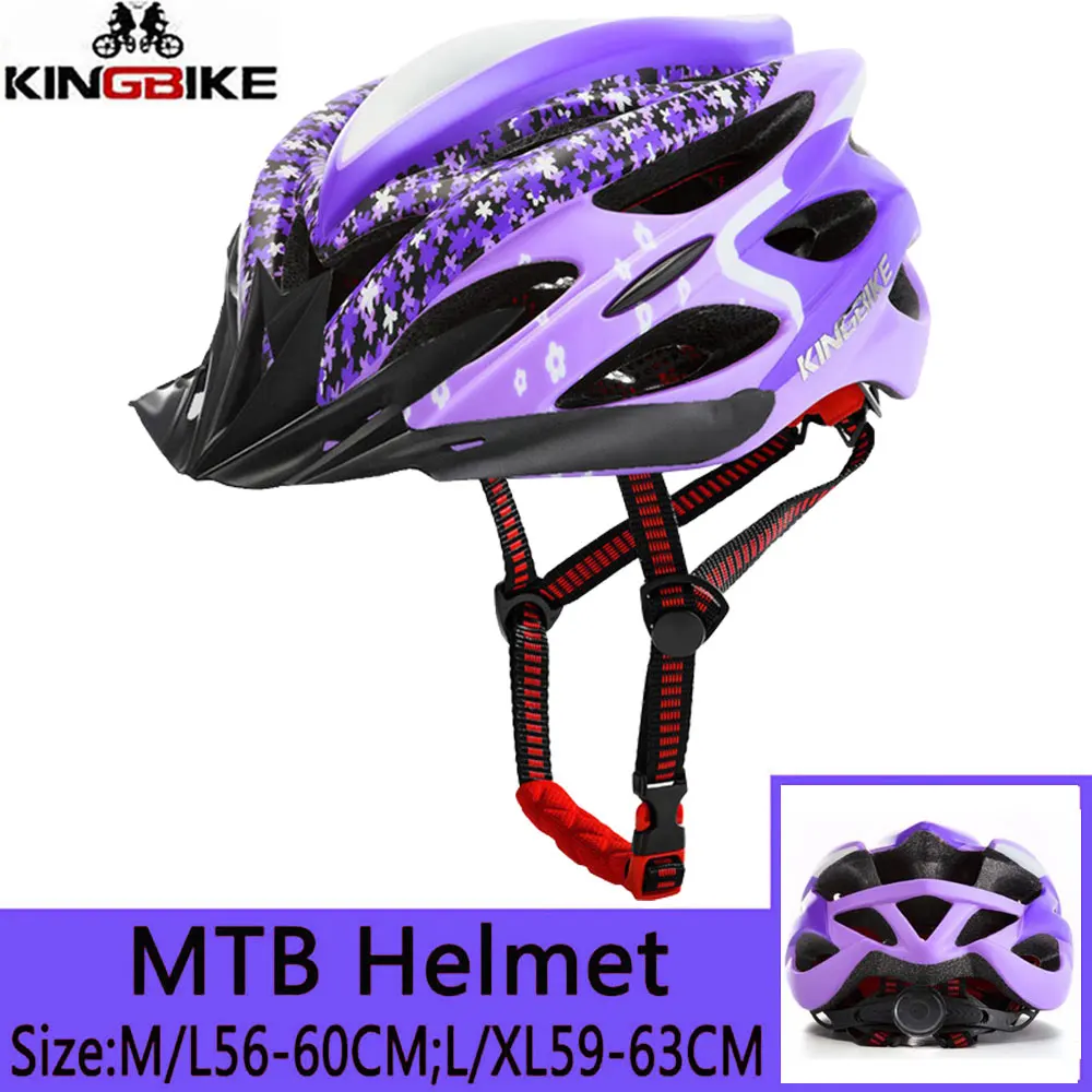 KINGBIKE велосипедный шлем ультралегкий велосипедный шлем в форме MTB шлем Casco Ciclismo дорожный горный шлем MTB шлемы - Цвет: 656N-Purple