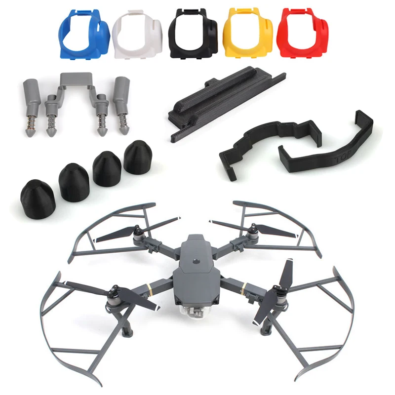 Mavic Pro Accessories Drone Motor Case Landing Gear Propeller Guard Props Clip Controller Buckle Lens Sun Hood for DJI | Электроника