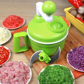 

Multi-function Meat Grinder Vegetable Chopper Kitchen Manual Food Processor Household Quick Shredder Green Cutter Egg Blender