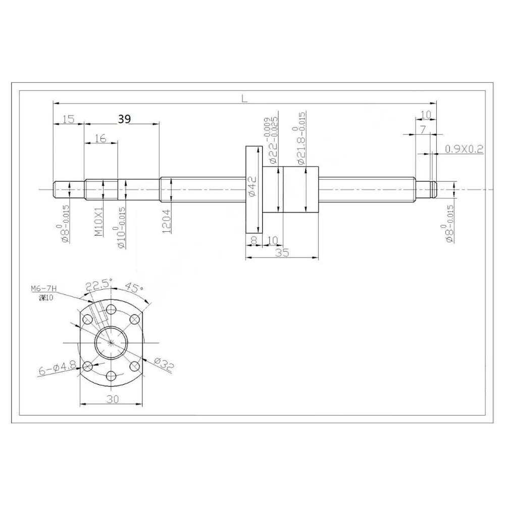 Svobodné doprava machined 1204 bál lodní šroub SFU1204 250 300 500 600 800 1000mm C7 válečkové ballscrew s po jednom bál ořech pro CNC součástky