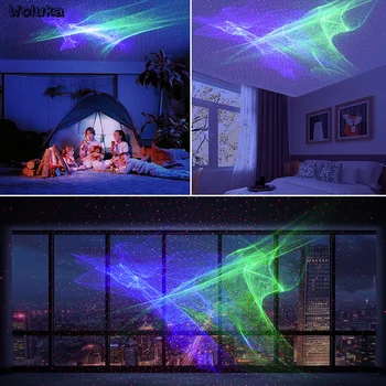 

Stage-effect-light Portable Laser light shower aurora pattern projector effect remote KTV Stage Bar Indoor flash light CD50 W05