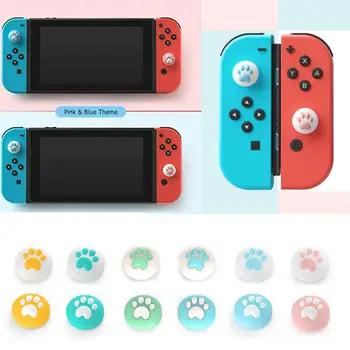 

4Pcs Silicone Caps Nintendo Switch Accessories Con Paw Claw Joystick Analog Stick Thumb Grips Cover For Nintendo Switch Lite