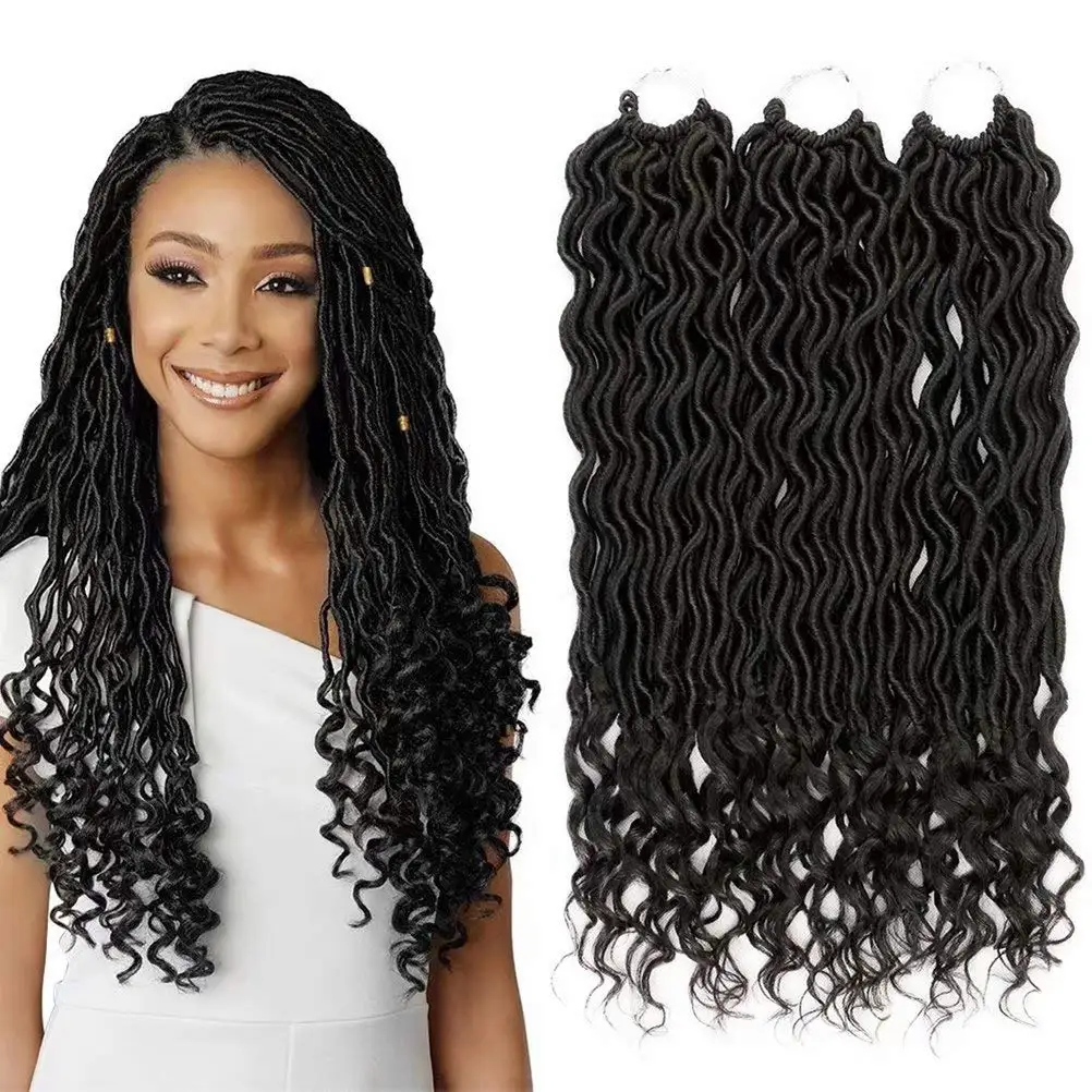 Beyond Beauty 14 18 Inch Goddess Faux Locs Crochet Hair Soft End Natural Synthetic Braids Hair Extensions For Women Dread Locks