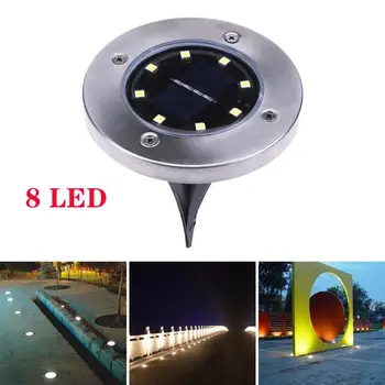 

8/10 LED Solar Floor Light IP67 Waterproof Outdoor Solar Power Underground Lamps For Path Way Garden Terrace Stair Lighting Deco