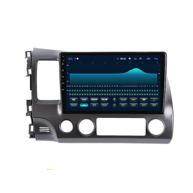 Best 10.1" 2.5D IPS screen Android 9.1 Car DVD Multimedia Player GPS For Honda Civic 2004-2009 audio car radio stereo navigator wifi 1