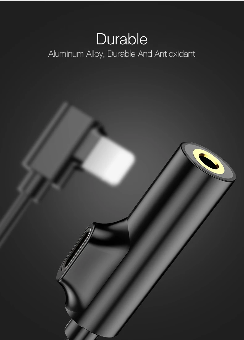 2 в 1 адаптер для iPhone до 3,5 мм Aux аудио наушники и для Apple Jack конвертер для iPhone Lighting Adaptator