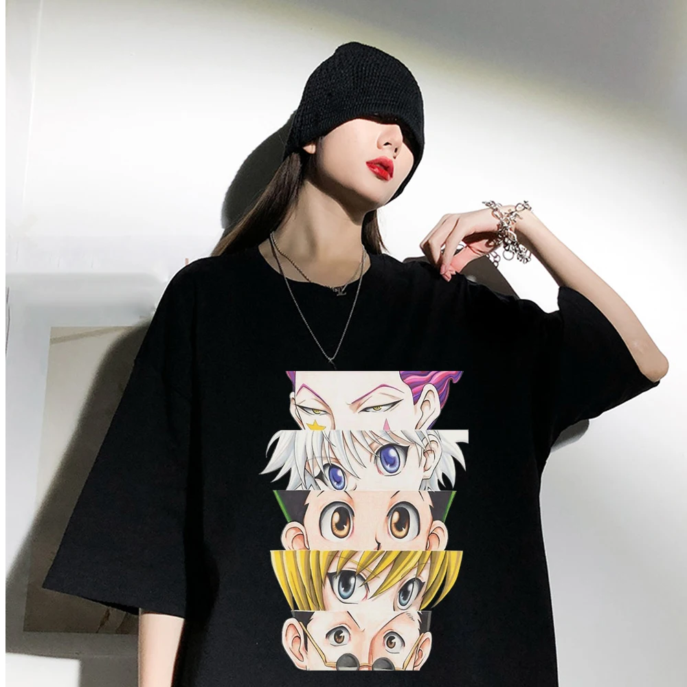 Горячая Охотник х забавная футболка мужская мода killua Графический японский аниме