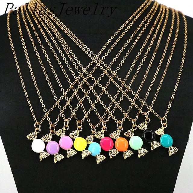 10Pcs Sparkly Gold Silver Color Bead Chain Choker Necklace Gift