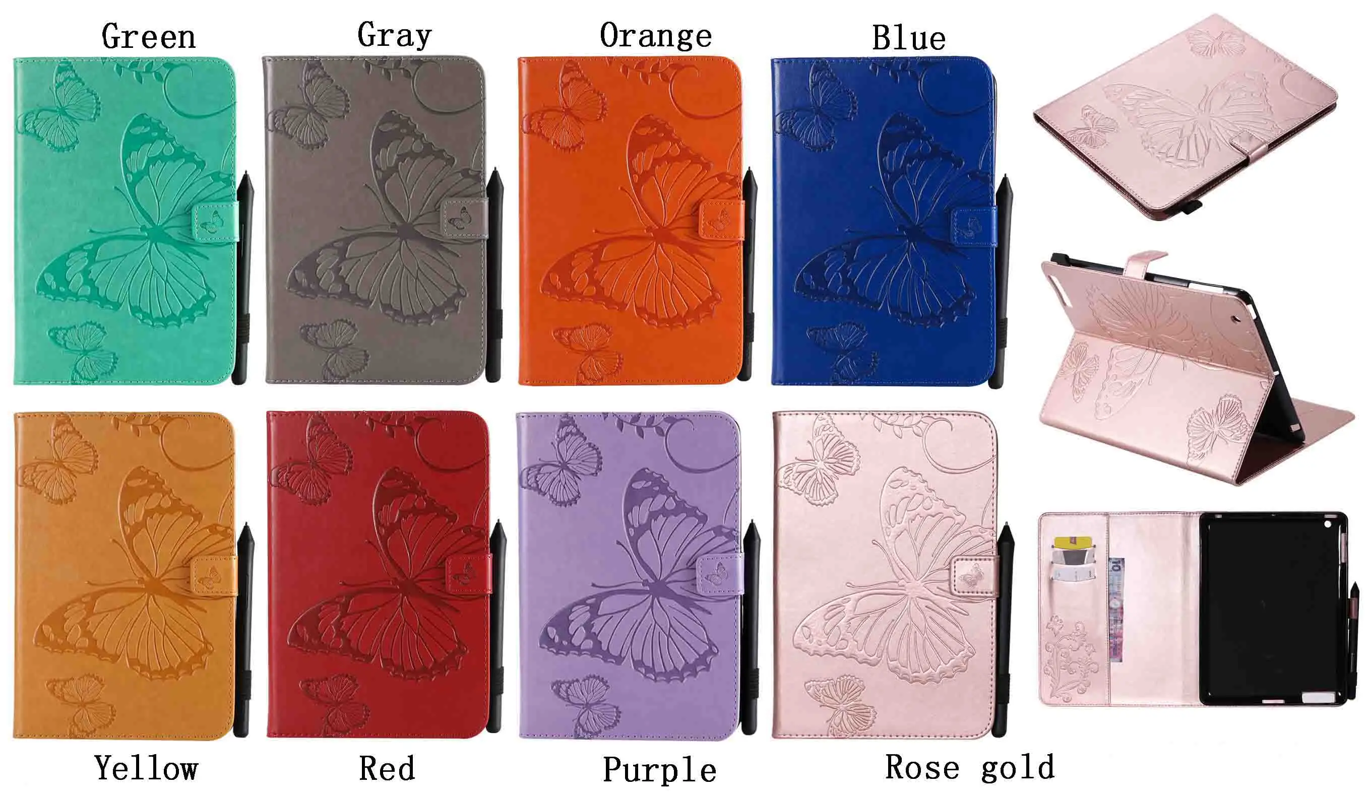 

2017 Butterfly Tablet Case For IPAD PRO 10.5 Fundas Smart Sleep Wake Bag Stand Cover A1701 A1709 A1852