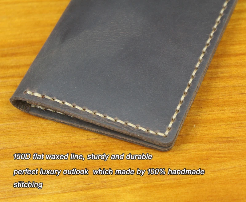 Handcrafted Crazy Horse Leather Card Wallet & ID Holder