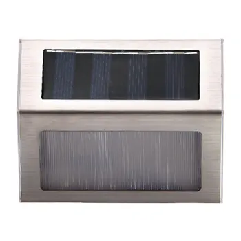 

Led Solar Powered Stainless Steel Fence & Path Lights Home Security Outdoor Lamp Professional Energy Saving Stylish