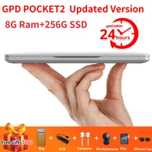 Обновленный GPD Pocket 2 Pocket2 8GB 256GB 7 дюймов сенсорный экран мини ПК карманный ноутбук процессор Intel Celeron 3965Y Windows 10