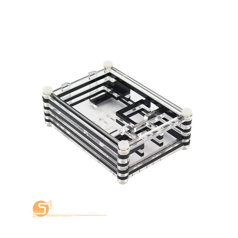 Новый чехол для Raspberry Pi 3 9 слоев акриловая коробка черный/красный 5 дюймового