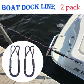 

2 Pcs 122cm Kayak Accessories Marine Mooring Rope Boat Bungee Dock Line Anchor Rope Bungee Cord Dock Line Boat Accessories
