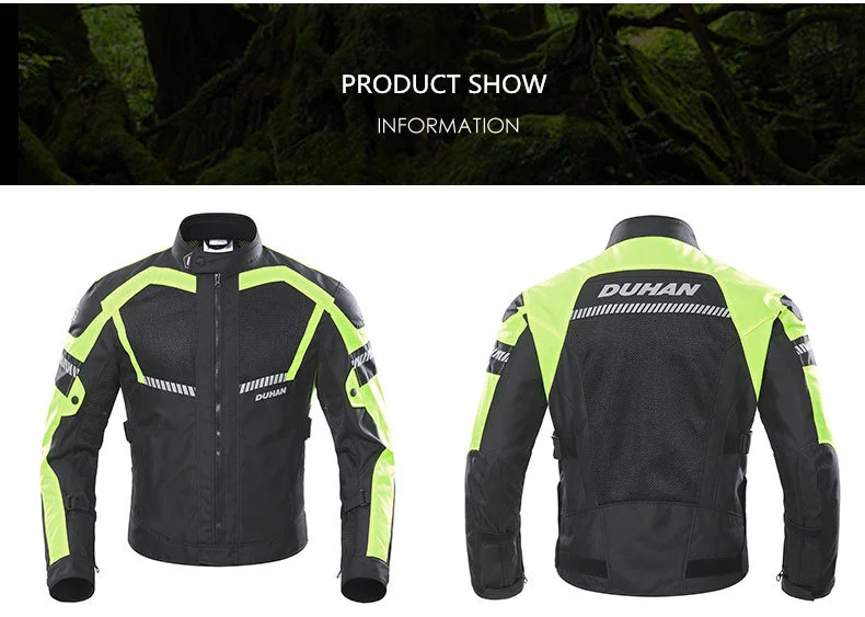 DUHAN, мужские мотоциклетные куртки, летняя сетчатая мотоциклетная куртка для езды на мотоцикле, мужская куртка для мотокросса, защитная Экипировка, пять протекторов