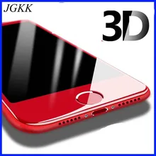 Китайский Красный 3D изогнутый край 4D холодная резьба полное покрытие закаленное стекло для iPhone 7 плюс 6 6S плюс защитный экран протектор