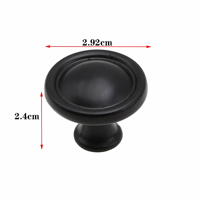 thumbnail image 1 of QVWN - Manija para puerta de cajón, manija para armario de cocina, color negro americano, piezas para muebles de un solo orificio, 1 of 5