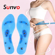 Магнитные Стельки Потеря веса для Мужчин Женщин Силиконовые Гель Арка Поддержка Обувь Pad Acupoint Терапия Массаж Ног Здравоохранения Ноги Колодки Dropshipping Стельки Подошвы