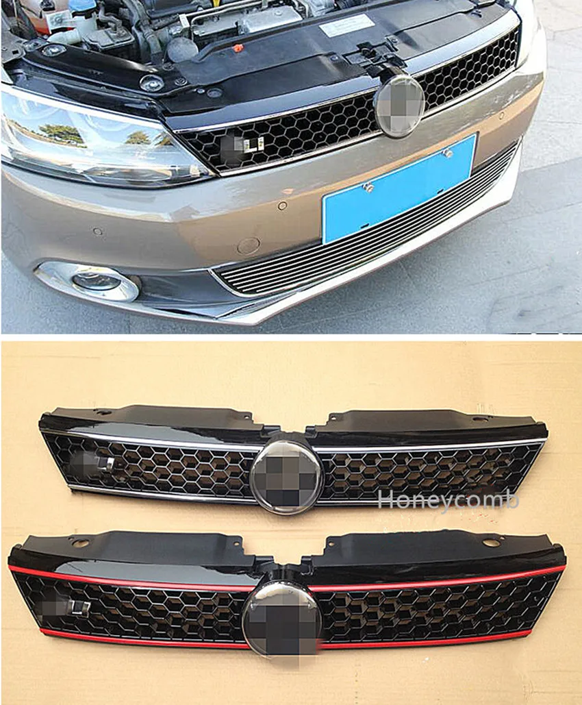 ABS соты сетки Центральная решетка гриль переднего бампера решетки для vw jetta mk6 2011