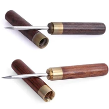 Чайный нож из нержавеющей стали с деревянной ручкой и защитной оболочкой, чайные аксессуары