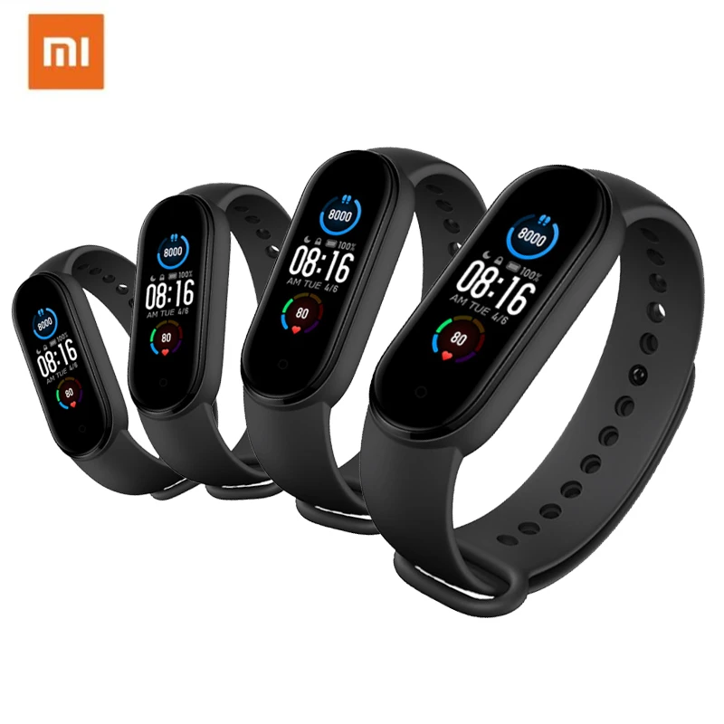 Global Version Xiaomi Mi Band 5 Smart Bracelet Waterproof Fitness Tracker Sport Mi Band 5 Smart Band AMOLED Screen smartband