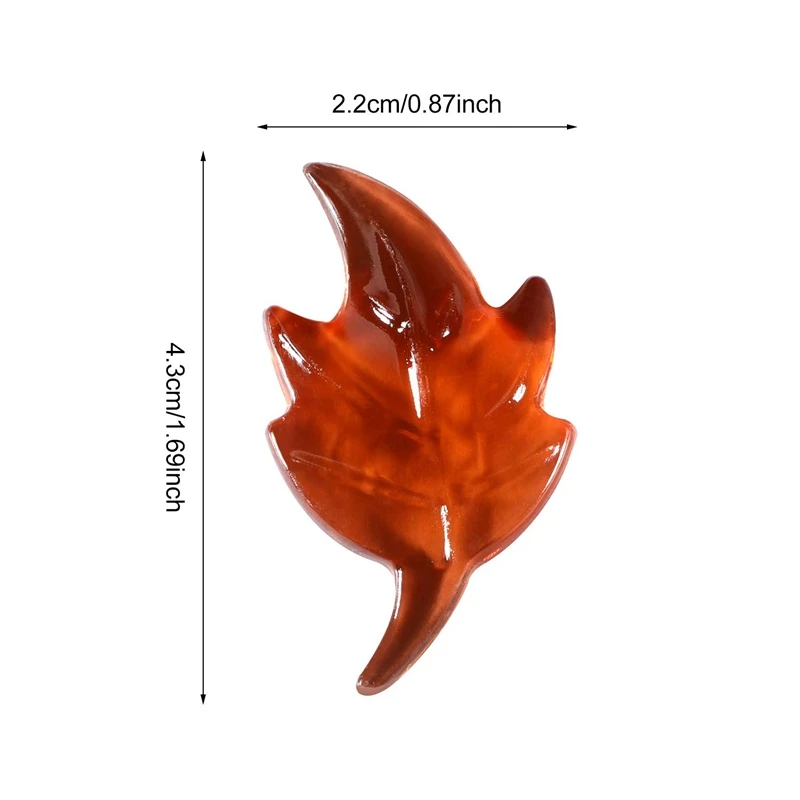 300 Pieces Thanksgiving Leaves Table Scatter Mini Acrylic Leaves Acrylic Maple Leaves Vase Filler for Thanksgiving Christmas Par