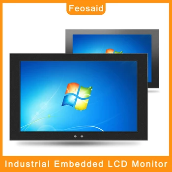 

Feosaid 17.3 inch Embedded industrial monitor 17" plate LCD Screen displays with VGA HDMI DVI TV AV USB input for pc 1600x900