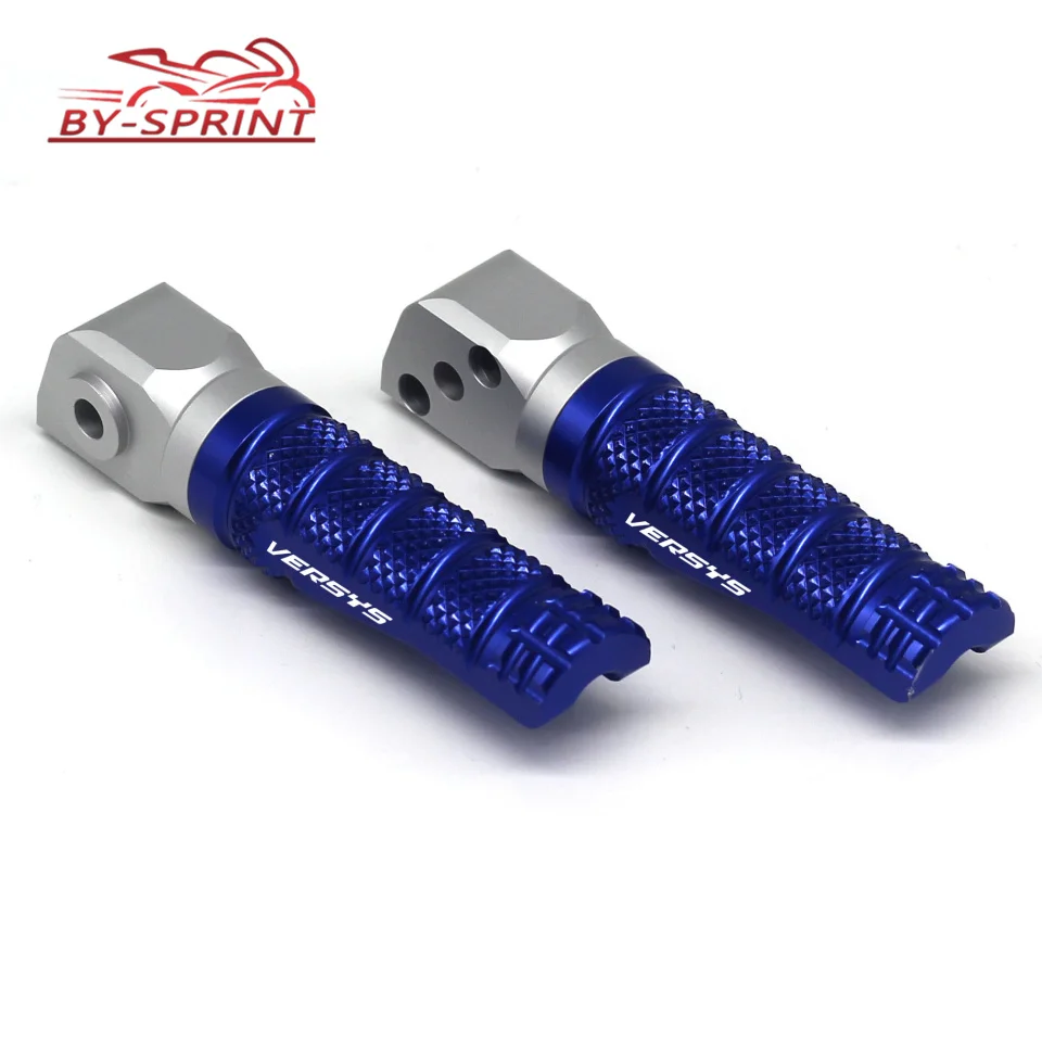 

2019 Motorcycle CNC Passenger Footrests Rear Foot Pegs For KAWASAKI VERSYS 650 2007-2015 VERSYS 1000 2012-2015 With Versys logo