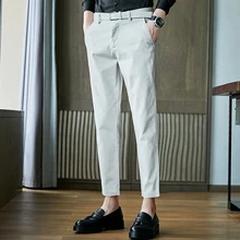 Зимние мужские белые платья брюки с ремнями мужские вельветовые брюки деловые повседневные брюки обтягивающие коричневые брюки мужские офисные платья