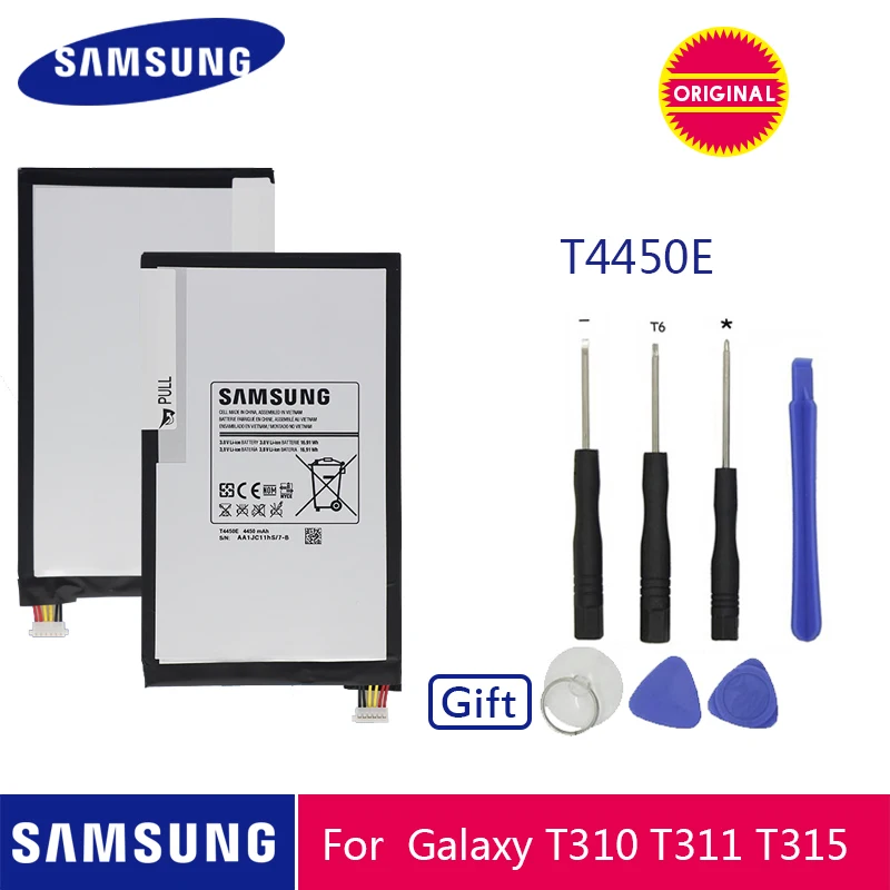 Samsung планшетный аккумулятор T4450E 4450 мАч для samsung GALAXY Tab 3 8,0 T310 T311 T315 Сменные Аккумуляторы+ Бесплатные инструменты