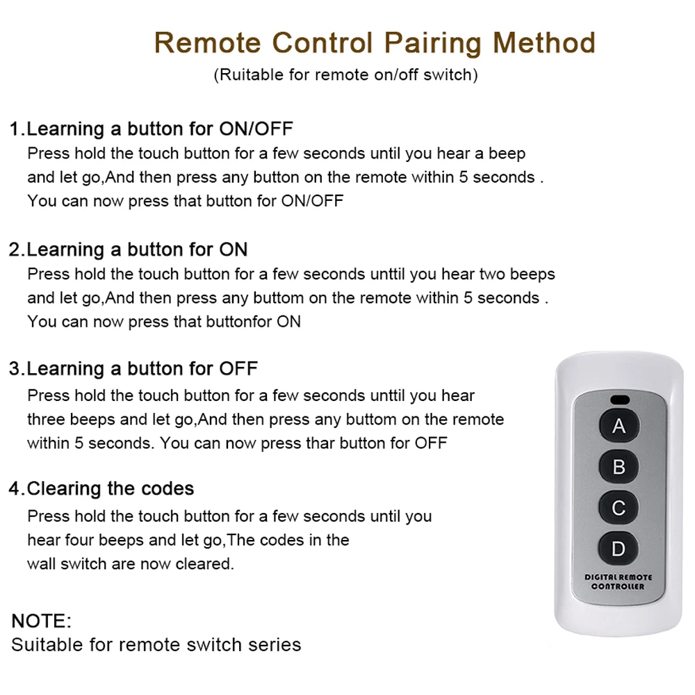 painel de vidro temperado rf 433 433mhz, 1 2 3gang