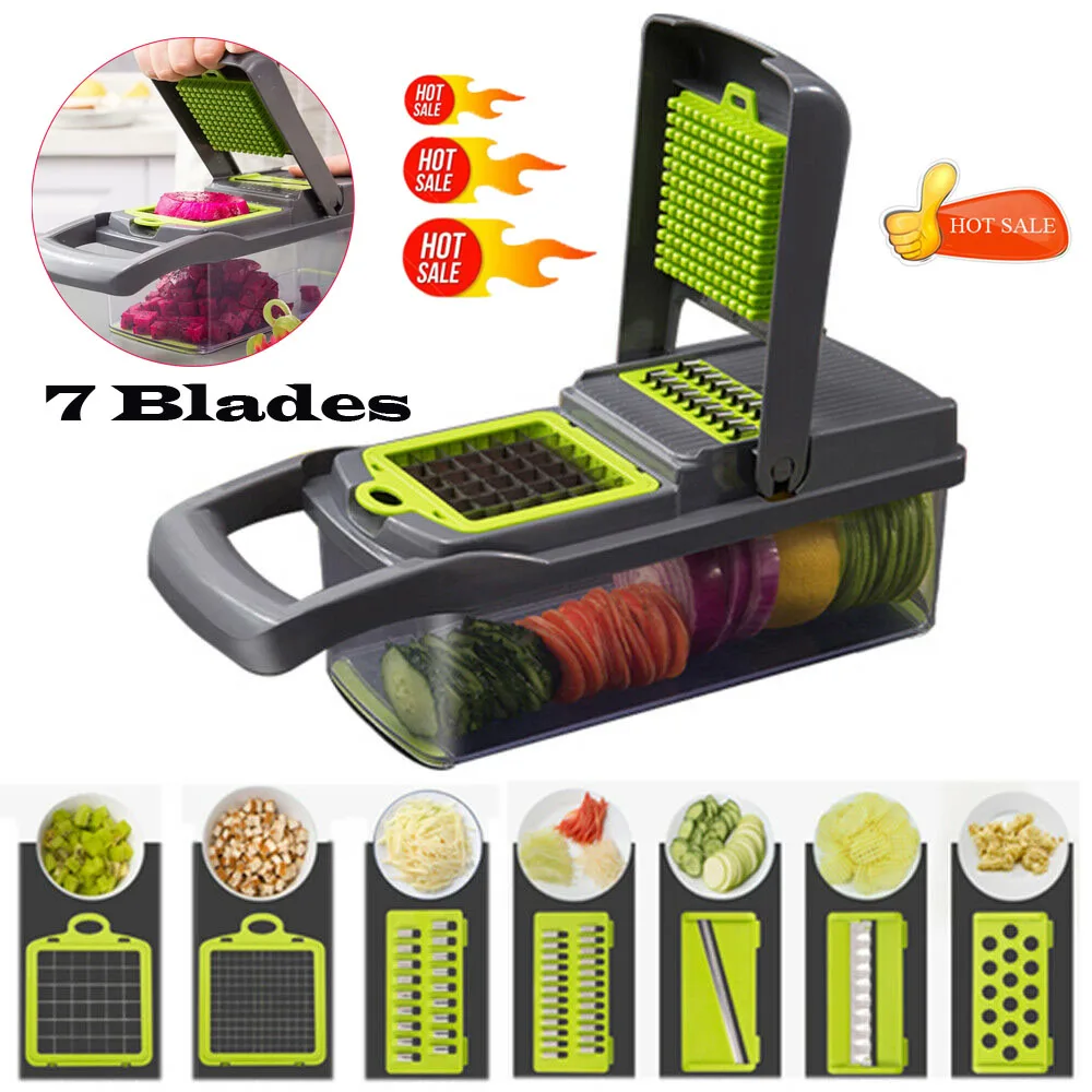 7 In1 Еда овощи фрукты Овощечистка Slicer машина для нарезки измельчитель овощерезка