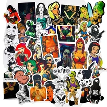 52 шт Татуировка сексуальная красота Ноутбук наклейка для macbook pro Переводные виниловые Стикеры для ipad pro многоразовые для hp/Xiaomi