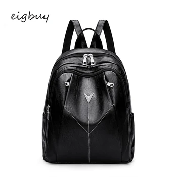 

Korean Style Backpack Women PU Leather Female Backpacks Teenager School Bags Mochila Feminina Women Bags Mochilas Mujer