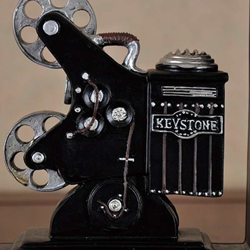 Ретро камера Bookend фильм проектор Черный Серебряный коллекционный проект креативный книжный шкаф старинные ювелирные изделия Кабинет исследование хо