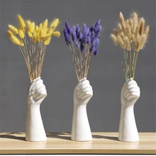 Jarrón de flores de estilo nórdico, decoración moderna para oficina o para el hogar, de composición Floral creativa, adorno para el salón florero de cerámica