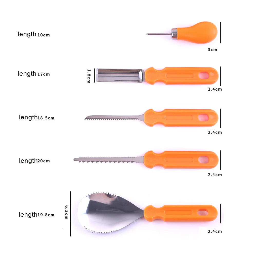 5 шт. Хэллоуин Тыква Резьба резак Дыня Фрукты Кухня резак для детей Тыква Лампа украшения инструмент резьба резак реквизит