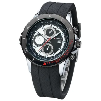 

2020Popular Men Gift MEN'S Watch Waterproof Quartz Watch Adhesive Tape Watch Calendar Mens Watches TOP Brand Luxury Watch Men