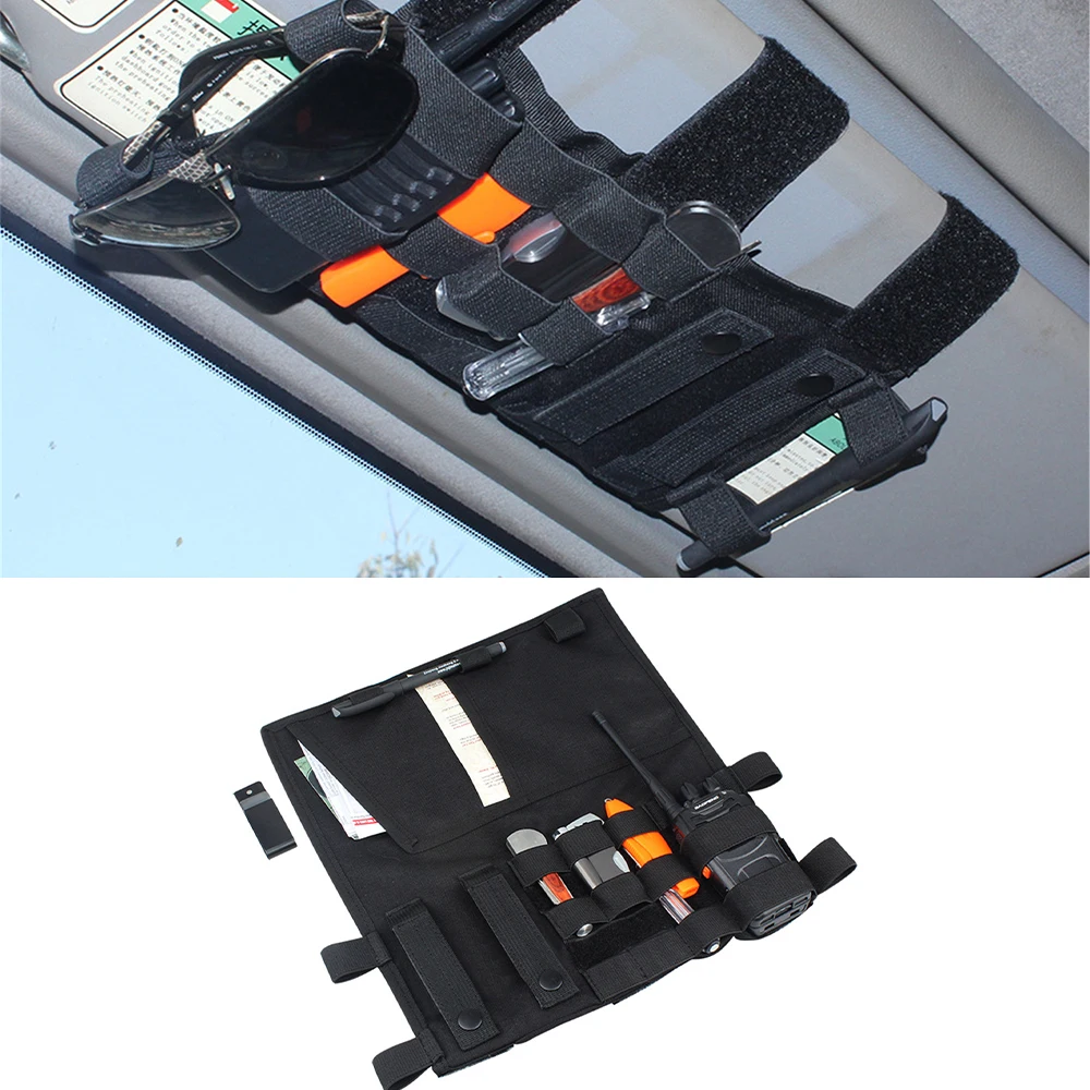 Roof Top Sun Visor Sunshade Storage Bag Stowing Tidying for Jeep Wrangler TJ JL JK Gladiator JT 1997-2022 All Cars Pocket